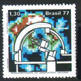 Освоєння космосу Освоение космоса ^/--/^ Космос .   Бразилия 1977 г  MNH ^_^^^ Космос . Бразилія 1977 MNH - фото фото фото