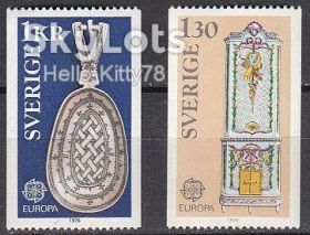 Скандинавія Скандинавия ^/--/^ Швеция 1976 Европа CEPT Mi 943-944 MNH ^_^^^ Швеція 1976 Європа CEPT Mi 943-944 MNH - фото фото фото