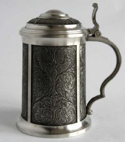 Кухонне начиння, посуд, столове срібло Кухонная утварь, посуда, столовое серебро ^/--/^ Олов&amp;apos;яний кухоль з орнаментом 500 мл Zinn /--/ 95% Germany ^_^^^ Олов&amp;apos;яный кружок с орнаментом 500 мл Zinn /--/ 95% Germany - фото фото фото