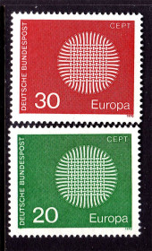 НДР, ФРН ГДР, ФРГ ^/--/^ Германия   1970 г  MNH - EUROPA CEPT ^_^^^ Німеччина 1970 MNH - EUROPA CEPT - фото фото фото