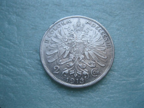 Австро-Угорщина Австро-Венгрия ^/--/^ Австро-Венгрия 2 кроны 1913   (монета для Австрии) Серебро .Оригинал.Состояние!!! ^_^^^ Австро-Угорщина 2 крони 1913 (монета для Австрії) Срібло .Оригінал.Стан!!! - фото фото фото