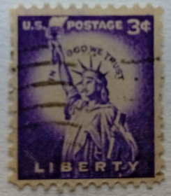 Північна Америка Северная Америка ^/--/^ США 1954 Статуя Свободы, гашеная (I) ^_^^^ США 1954 Статуя Свободи, гашена (I) - фото фото фото