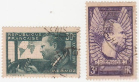 Франція Франция ^/--/^ Франция  1937  г. № 334-335  гашеная серия ^_^^^ Франція 1937 р. No 334-335 гашена серія - фото фото фото