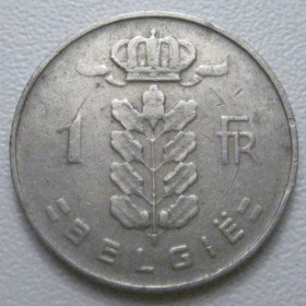 Бельгія Бельгия ^/--/^ Бельгія 1 франк 1967 року Belgie 42599 ^_^^^ Бельгия 1 франк 1967 года Belgie 42599 - фото фото фото