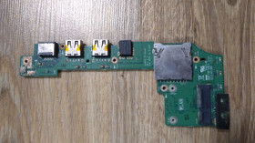 Інші комплектуючі Другие комплектующие ^/--/^ Плата с разъемами USB, аудио, кардридером, Lan, кнопкой включения для Asus X /--/ 200 ^_^^^ Плата з роз'ємами USB, аудіо, кардридером, Lan, кнопкою включення для Asus X /--/ 200 - фото фото фото