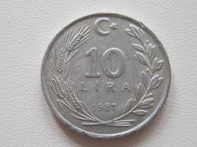 Туреччина Турция ^/--/^ Турция 10 лир 1987 года 15302 ^_^^^ Туреччина 10 лір 1987 15302 - фото фото фото