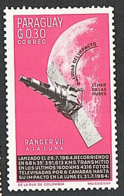 Освоєння космосу Освоение космоса ^/--/^ Парагвай  (1964) Американская станция для изучения Луны Рейнджер-7 ^_^^^ 1964 — Американська станція для вивчення Місяця Рейнджер-7 - фото фото фото