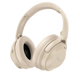 Навушники, гарнітури Наушники, гарнитуры ^/--/^ Навушники Bluetooth бездротові Hoco W /--/ 37 накладні з мікрофоном та шумозаглушенням ANC Beige ^_^^^ Наушники Bluetooth беспроводные Hoco W /--/ 37 накладные с микрофоном и шумозаглушением ANC Beige - фото фото фото