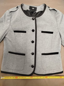 Піджаки Пиджаки ^/--/^ Жіночий короткий піджак H&amp;M сірий  (розмір 40) ідеальний стан ^_^^^ Женский короткий пиджак H&amp;M серый (размер 40) идеальное состояние - фото фото фото