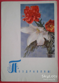 СРСР СССР ^/--/^ СССР 1967 флора цветы ХМПК Зак. 8210 подписанная ^_^^^ СРСР 1967 флора квіти ХМПК Зак. 8210 підписана - фото фото фото