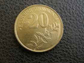Греція Греция ^/--/^ 20 драхм 1998 г Греция ^_^^^ 20 драхм 1998 Греція - фото фото фото