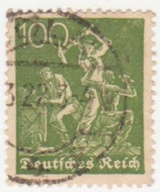Веймарська республіка Веймарская республика ^/--/^ Германия    ( Рейх) 1922 г. №  185 гашеная ^_^^^ Німеччина (Рейх) 1922 р. No 185 гашена - фото фото фото