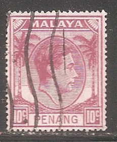 Малайзія Малайзия ^/--/^ Бр.Малайя      (Пенанг) 1949 Sc.11 гаш. ^_^^^ Бр.Малайя (Пенанг) 1949 Sc.11 гаш. - фото фото фото