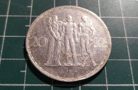 Чехословаччина Чехословакия ^/--/^ 20 крон 1934 р. Чехословаччина, Ag. ^_^^^ 20 крон 1934 г. Чехословакия, Ag. - фото фото фото