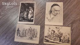 СРСР СССР ^/--/^ открытка Голланская школа   1959 /--/ г. 4 /--/ шт ^_^^^ Голланська школа 1959 /--/ р. 4 /--/ шт - фото фото фото