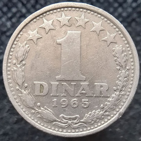 Югославія Югославия ^/--/^ Югославія 1 динар, 1965 ^_^^^ Югославия 1 динар, 1965 - фото фото фото