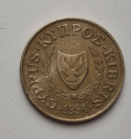 Кіпр Кипр ^/--/^ 10 центов 1994 года монета Кипра kp /--/ 834 ^_^^^ 10 центів 1994 року монета Кіпру kp /--/ 834 - фото фото фото