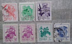 Флора Флора ^/--/^ Польша 1974 г - Цветочные рисунки Станислава Выспянского,, 7 шт ^_^^^ Польща 1974 р. - Квіткові малюнки Станіслава Виспянського, 7 шт - фото фото фото