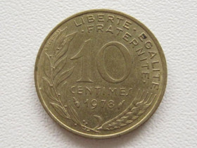 Франція Франция ^/--/^ Франция 10 сантимов 1978 года 38195 ^_^^^ Франція 10 сантимів 1978 року 38195 - фото фото фото