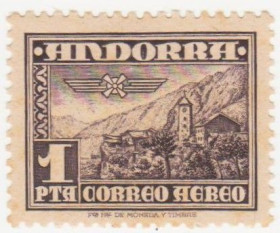 Іспанія Испания ^/--/^ Испанские колонии   ( Андора) 1951 г. № 56 * ^_^^^ Іспанські колонії (Андора) 1951 р. No 56* - фото фото фото