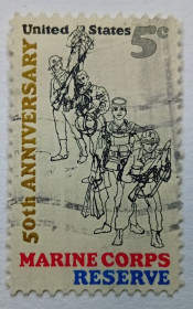 Північна Америка Северная Америка ^/--/^ США 1966 Корпус морской пехоты, гашеная ^_^^^ США 1966 Корпус морської піхоти, гашена - фото фото фото