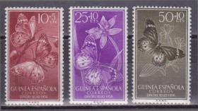 Гвінея Гвинея ^/--/^ Гвинея Испанская 1958 БАБОЧКИ МОТЫЛЬКИ НАСЕКОМЫЕ ЭНТОМОЛОГИЯ НАУКА ФАУНА ДИКАЯ ПРИРОДА Mi.353-355** ^_^^^ Іспанська 1958 БАБОЧКИ МОТИЛЬКИ НАСІКОМІ ЕНТОМОЛОГІЯ НАУКА ФАУНА ДІКА ПРИРОДУ Mi.353-355 - фото фото фото