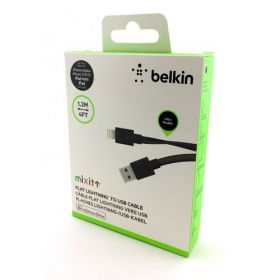 Кабелі Кабели ^/--/^ Дата кабель Belkin Flat iPhone 5 Черный ^_^^^ Дата кабель Belkin Flat iPhone 5 Чорний - фото фото фото
