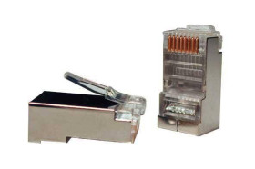 Адаптери Адаптеры ^/--/^ Коннектор RJ-45 экранированный витая пара интернет 8 /--/ P /--/ 8 /--/ C FTP экранированная упаковка 100 шт ^_^^^ Коннектор RJ-45 екранований вита пара інтернет 8 /--/ P /--/ 8 /--/ C FTP екранована упаковка 100 шт - фото фото фото