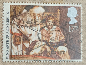 Великобританія Великобритания ^/--/^ Великобритания 1985 г - Артуровские легенды. Король Артур и Мерлин, гаш ^_^^^ Великобританія 1985 — Артурівські легенди. Король Артур і Мерлін, гаш - фото фото фото