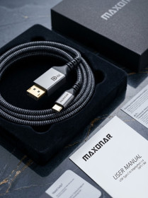 Інше Другое ^/--/^ Кабель Maxonar USB-C to DisplayPort 1.4  (8 /--/ K / 4 /--/ K 144 /--/ Hz, 3 метри) ^_^^^ Кабель Maxonar USB-C to DisplayPort 1.4 (8 /--/ K/4 /--/ K 144 /--/ Hz, 3 метра) - фото фото фото