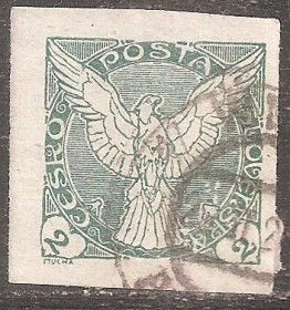 Чехословаччина Чехословакия ^/--/^ Чехословакия 1918 Sc.Р /--/ 1 гаш. ^_^^^ Чехословаччина 1918 Sc.Р /--/ 1 гаш. - фото фото фото