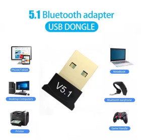 Адаптери Адаптеры ^/--/^ Міні USB Bluetooth 5,1 адаптер для ПК, ноутбука, миші, клавіатури, планшета, телефона, принтера, динаміка ^_^^^ Мини USB Bluetooth 5,1 адаптер для ПК, ноутбука, мыши, клавиатуры, планшета, телефона, принтера, динамика - фото фото фото