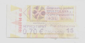Талони і квитки Талоны и билеты ^/--/^ Талоны Билет на проезд общественный транспорт Словакия Братислава 0,70 евро 15 минут (гаш.) ^_^^^ Талони Квиток на проїзд громадський транспорт Словаччина Братислава 0,70 євро 15 хвилин (гаш.) - фото фото фото