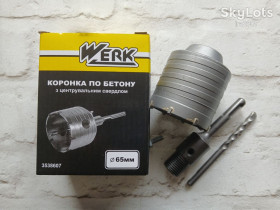 Свердла Сверла ^/--/^ Коронка для бетону Werk SDS-plus 65 мм 3538607 ^_^^^ Коронка по бетону Werk SDS-plus 65 мм - фото фото фото
