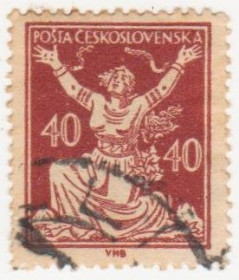 Чехословаччина Чехословакия ^/--/^ Чехословакия 1920 г №  176 гашеная ^_^^^ Чехословаччина 1920 р. No 176 гашена - фото фото фото