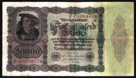 Німеччина Германия ^/--/^ Германия  (1922) 50000 марок. Pick 80. Бургомистр Кёльна Арнольд фон Браувейлер ^_^^^ Німеччина (1922) 50000 марок. Pick 80. Бургомістр Кельна Арнольд фон Браувейлер - фото фото фото