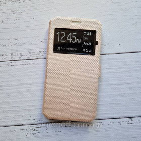 Зарядні пристрої Зарядные устройства ^/--/^ Чохол-книжка для Doogee X /--/ 9 Pro шкіряний, з віконцем, золотистий ^_^^^ Чехол-книжка Doogee X /--/ 9 Pro для телефона (с окошком) Gold - фото фото фото
