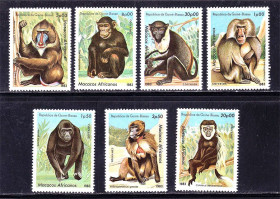 Фауна Фауна ^/--/^ Фауна . Гвинея Биссау 1983 г MNH - приматы ^_^^^ Гвінея Біссау 1983 MNH - примати - фото фото фото