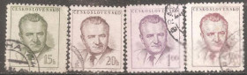 Чехословаччина Чехословакия ^/--/^ Чехословакия 1953 Sc.600-603 used н/серия 4 из 5 ^_^^^ Чехословаччина 1953 Sc.600-603 used н/серія 4 з 5 - фото фото фото