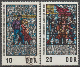 НДР, ФРН ГДР, ФРГ ^/--/^ Германия Німеччина ГДР 1968 искусство витраж ^_^^^ Германия ГДР 1968 искусство витраж - фото фото фото