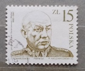 Польща Польша ^/--/^ Польша 1987 г - 40 лет со дня смерти генерала Кароля Сверчевского ^_^^^ 1987 — 40 років від дня смерті генерала Кароля Сверчевського - фото фото фото
