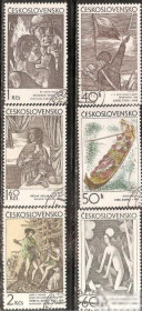 Чехословаччина Чехословакия ^/--/^ Чехословакия 1970 Sc.1711-1715 used ПОЛНАЯ СЕРИЯ ^_^^^ Чехословаччина 1970 Sc.1711-1715 used - фото фото фото