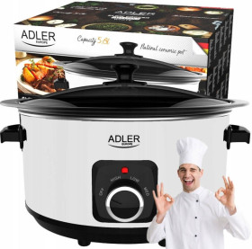 Мультиварки Мультиварки ^/--/^ Мультиварка-повільноварка Adler AD 6413 /--/ w – 5,8 л, 290 Вт ^_^^^ Мультиварка-медленноварка Adler AD 6413 /--/ w – 5,8 л, 290 Вт - фото фото фото