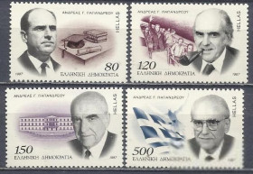 Інші країни Другие страны ^/--/^ Греция 1997 персона А. Папандреу 4 /--/ м. ^_^^^ Греція 1997 персона А. Папандреу 4 /--/ м. - фото фото фото