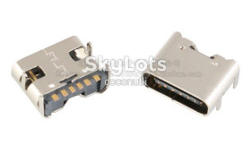 Порти, роз'єми Порты, разъемы ^/--/^ Гніздо type c 6 /--/ pin USB Type-C SMD роз’єм ^_^^^ Гнездо type c 6 /--/ pin USB Type-C SMD разъем - фото фото фото