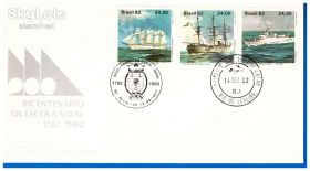 Тематичні колекції Тематические коллекции ^/--/^ Флот Бразилия 1982 г - КПД - СГ  - 2 /--/ а скана - парусники - ^_^^^ Флот Бразилія 1982 р - ККД - СГ - 2 /--/ а скана - вітрильники - - фото фото фото