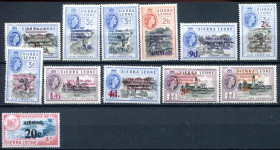 Великобританія Великобритания ^/--/^ БРИТАНСКИЕ КОЛОНИИ. 1963 гг. СЬЕРА ЛЕОНЕ. РАЗНЫЕ НАДПЕЧАТКИ. MNH/MLH. ^_^^^ Британські колонії. 1963. Сьєра Леоне. Різні напади. MNH/MLH. - фото фото фото