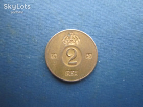 Швеція Швеция ^/--/^ Монета 2 ере Швеція 1963 ^_^^^ Монета 2 эре Швеция 1963 - фото фото фото