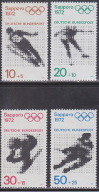 НДР, ФРН ГДР, ФРГ ^/--/^ Германия 1971 ОЛИМПИАДА ЗИМНИЕ ОЛИМПИЙСКИЕ ИГРЫ САППОРО ЛЫЖИ КОНЬКИ ХОККЕЙ Mi.684-687**MNH $3.13 ^_^^^ Німеччина 1971 ОЛІМПІАДА ЗИМОВІ ОЛІМПІЙСЬКІ ІГРИ САППОРО ЛИЖІ КІНКИ ХОКЕЙ Mi.684-687**MNH $3.13 - фото фото фото