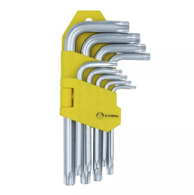 Ключі Ключи ^/--/^ Набір ключів Г-подібних TORX з отвором, 9 одиниць    (T /--/ 10, T /--/ 15, T /--/ 20, T /--/ 25, T /--/ 27, T /--/ 30, T /--/ 40, T /--/ 45, T /--/ 50), Сталь ^_^^^ Набор ключей Г-образных TORX с отверстием, 9 единиц (T /--/ 10, T /--/ 15, T /--/ 20, T /--/ 25, T /--/ 27, T /--/ 30, T /--/ 40, T /--/ 45, T /--/ 50), Сталь - фото фото фото